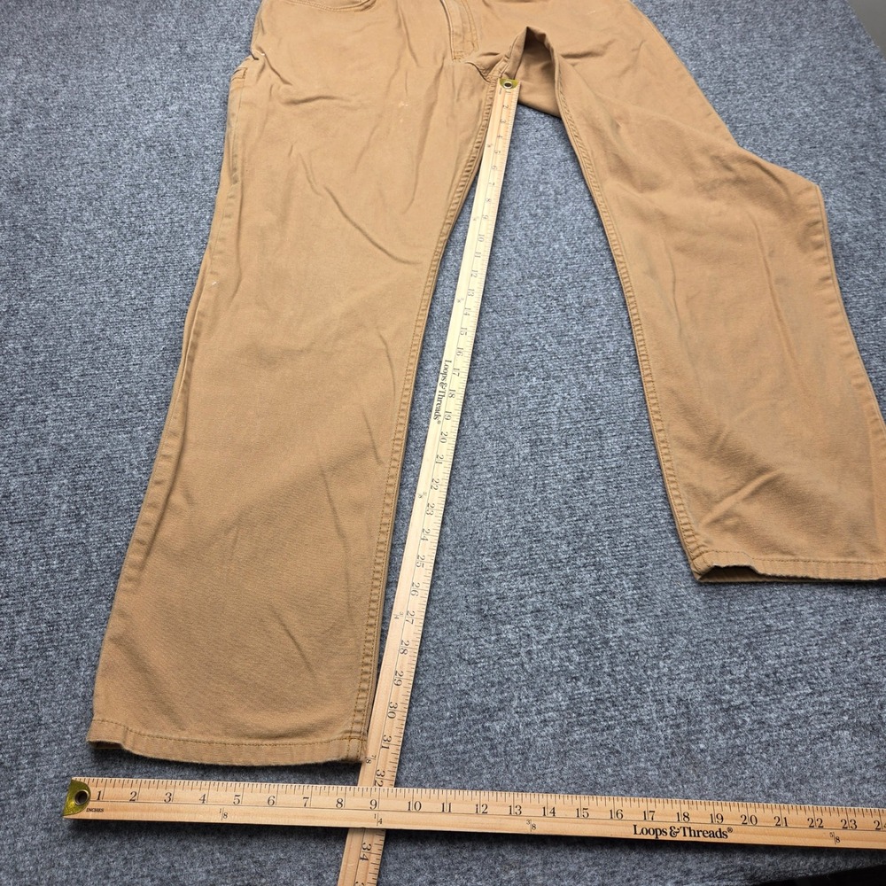 Carhartt Mens Rugged Flex Relaxed Fit Canvas Work Pants Brown 33x32 102517-918 - Picture 3 of 8